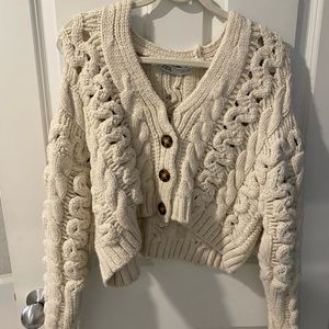 Zara cropped knit wool cardigan. Never worn. Comfy!